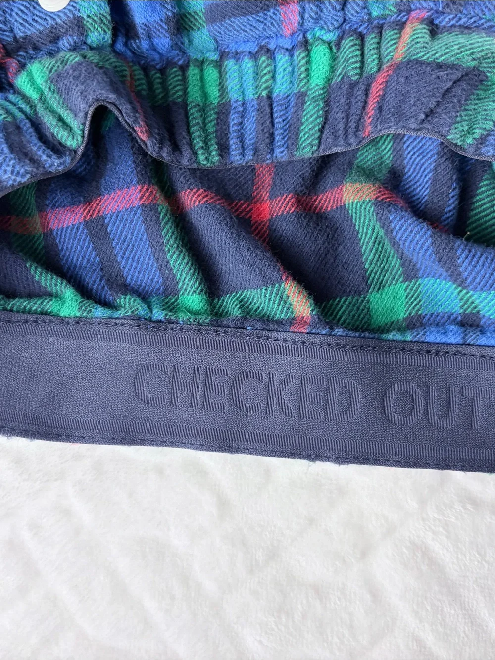 Aerie Plaid Flannel 2 Piece Lounge Set Size XS Ruffle Tank and Boxers Coquette